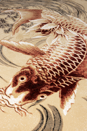 Coastal Modern Carpet 5' x 7'5" | Bold Monkey The Legend Of Koi | OROA.com