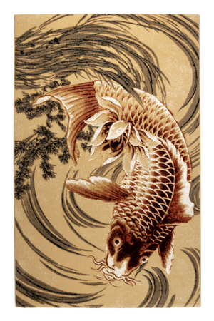 Coastal Modern Carpet 5' x 7'5" | Bold Monkey The Legend Of Koi | OROA.com