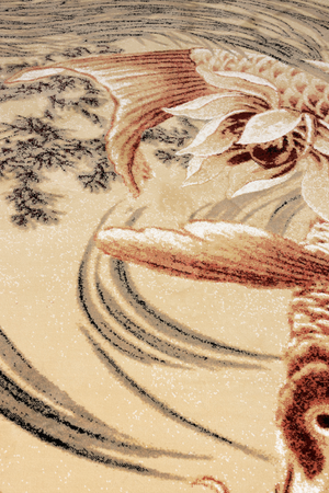 Coastal Modern Carpet 5' x 7'5" | Bold Monkey The Legend Of Koi | OROA.com