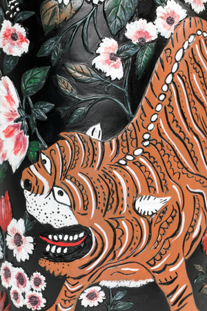 Handpainted Round Vase | Bold Monkey  | OROA.com