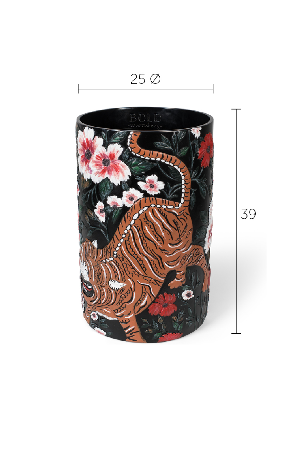 Handpainted Round Vase | Bold Monkey  | OROA.com