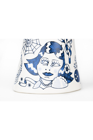 Handpainted Ceramic Fist Vase | Bold Monkey Liberty Matters | OROA.com