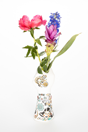 Handpainted Ceramic Fist Vase | Bold Monkey Liberty Matters | OROA.com