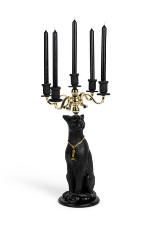 Art Deco Candle Holder | Bold Monkey Proudly Crowned Panther | OROA.com