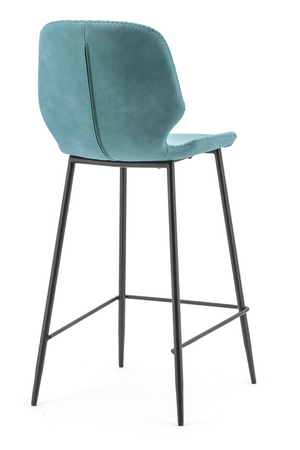 Teal Leather Barstools (2) | By Boo Seashell | OROA.com