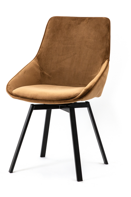 Brown Velvet Dining Chairs (2) | By-Boo Beau | OROA.com