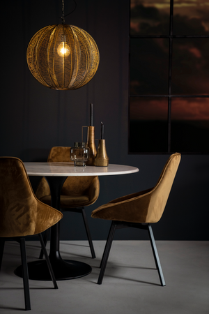 Brown Velvet Dining Chairs (2) | By-Boo Beau | OROA.com