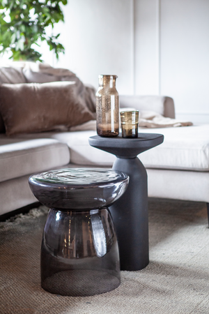 Black Aluminum Side Table | By-Boo Squand | OROA.com