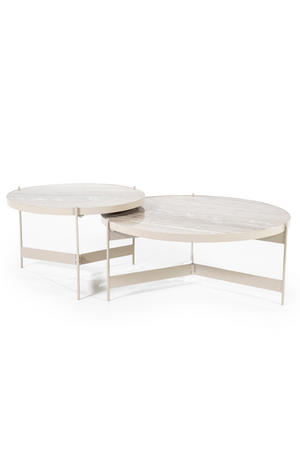 White Modern Coffee Table Set (2) | By-Boo Sib | OROA.com