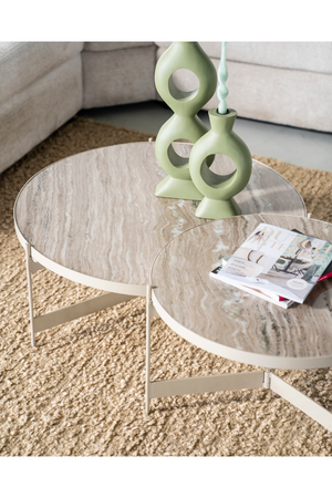 White Modern Coffee Table Set (2) | By-Boo Sib | OROA.com