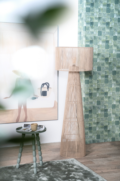Jute Modern Floor Lamp | By-Boo Oshu | OROA.com