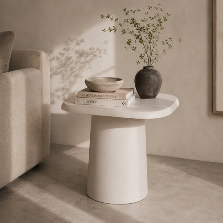   White Aluminum Side Table | Oroa.com