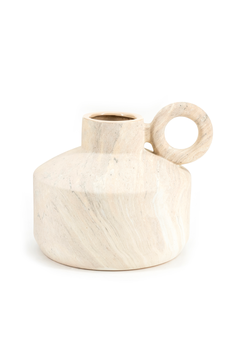White Glazed Vase S | By-Boo Stucco | OROA.com