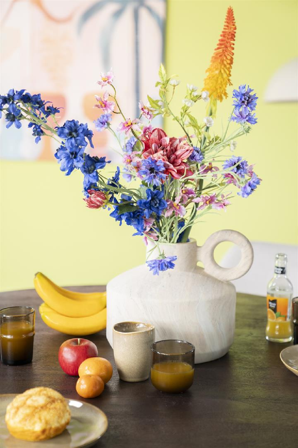 White Glazed Vase S | By-Boo Stucco | OROA.com