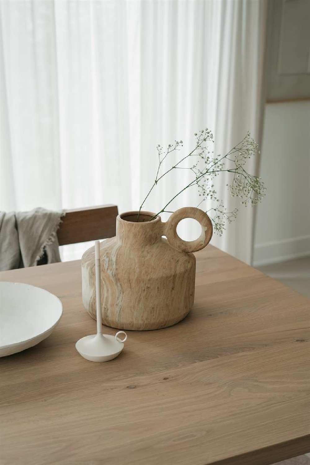 White Glazed Vase S | By-Boo Stucco | OROA.com