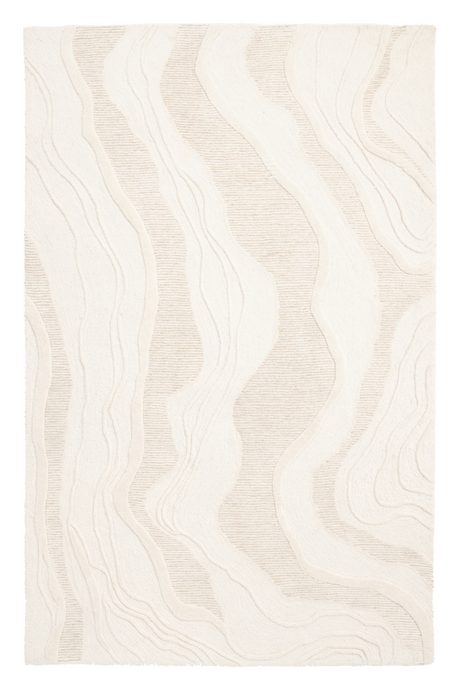 White Swirl Wool Carpet | By-Boo Soil | Oroa.com