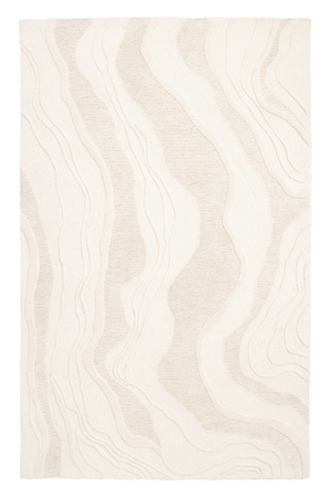 White Swirl Wool Carpet | By-Boo Soil | Oroa.com