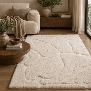  White Wool Blend Rug | Oroa.com