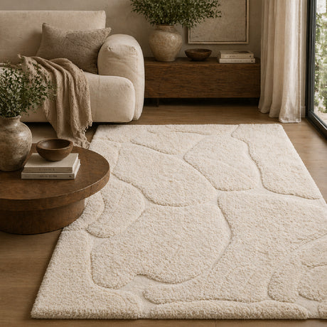   White Wool Blend Rug | Oroa.com