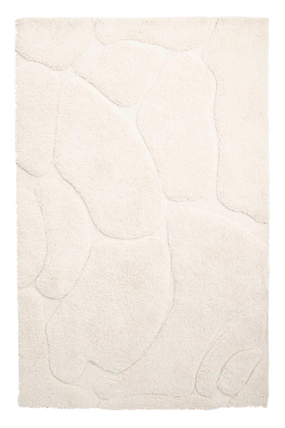 White Wool Blend Rug | By-Boo Kala | OROA.com