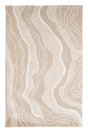 Beige Swirl Wool Rug | By-Boo Soil | Oroa.com