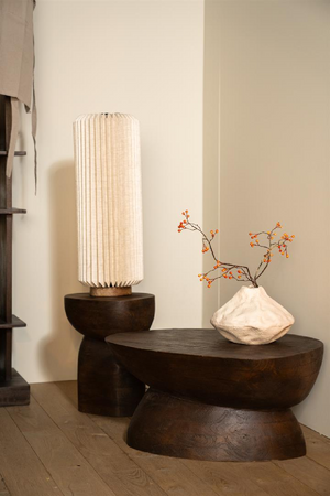 Organic-Shaped Wooden Side Table | By-Boo Cobble | Oroa.com