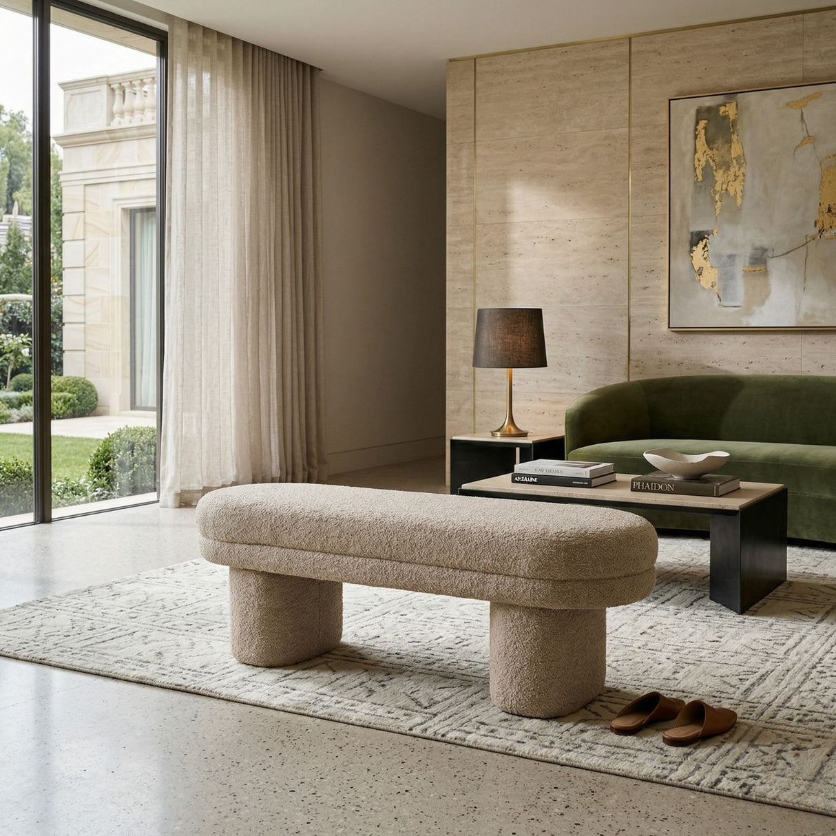   Upholstered Oval Bench | Oroa.com