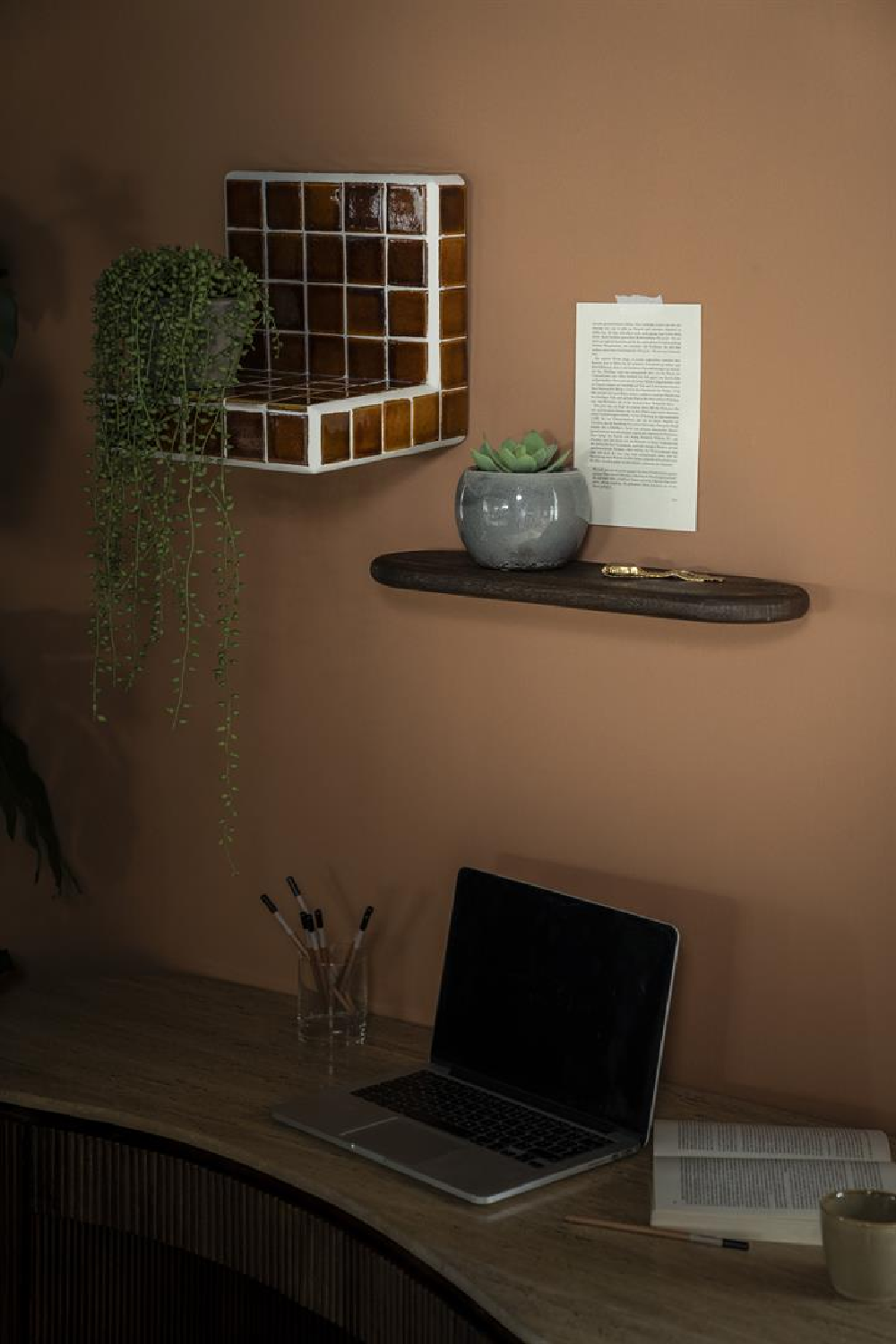 Glazed Earthenware Wall Shelf | By-Boo Staxx | OROA.com