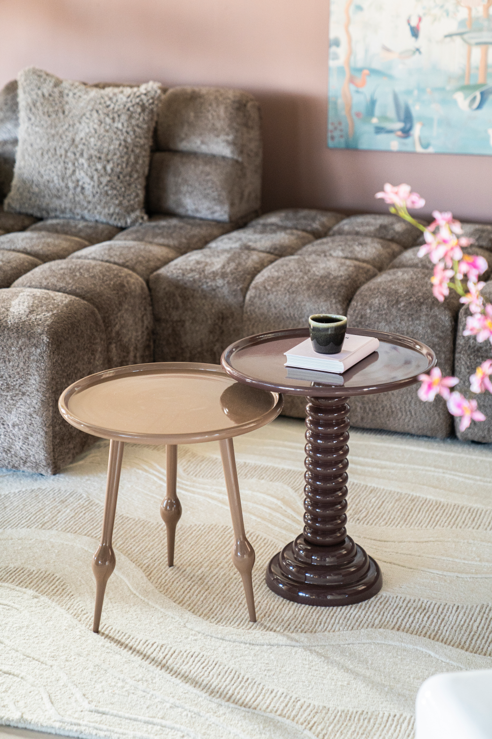 Aluminum Pedestal Side Table | By-Boo Basco