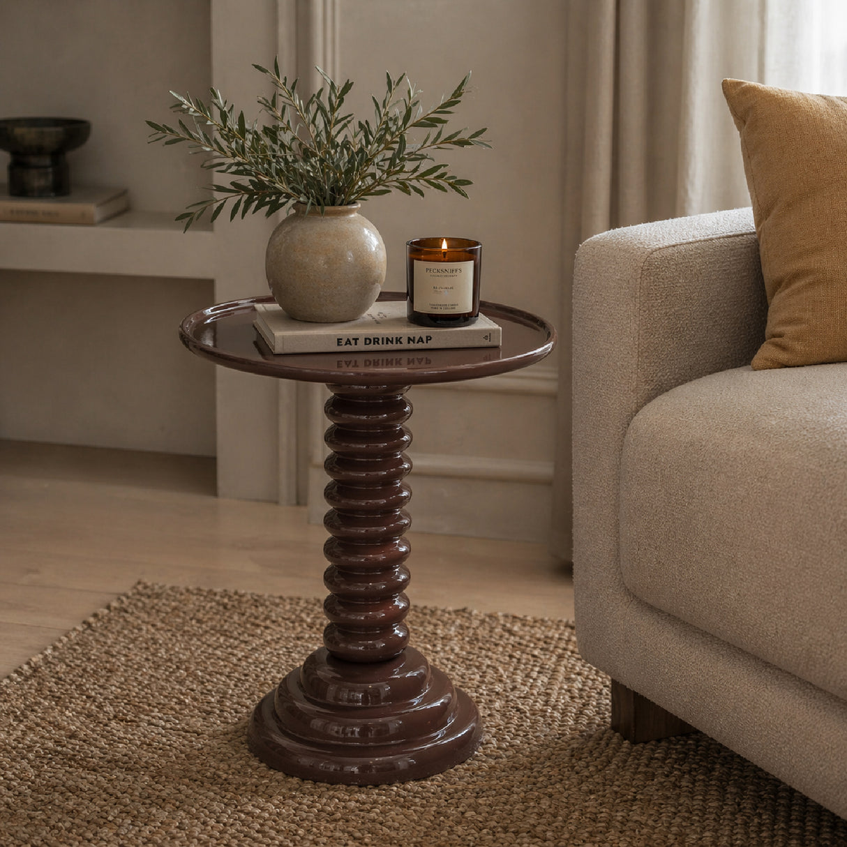   Aluminum Pedestal Side Table | Oroa.com