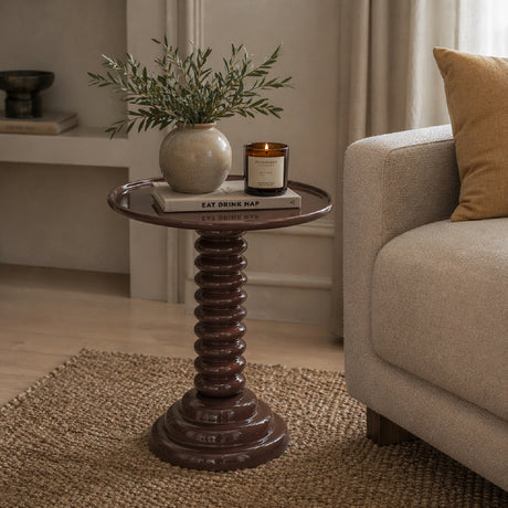   Aluminum Pedestal Side Table | Oroa.com