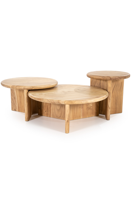Round Wooden Coffee Table M | By-Boo Leoti | OROA.com