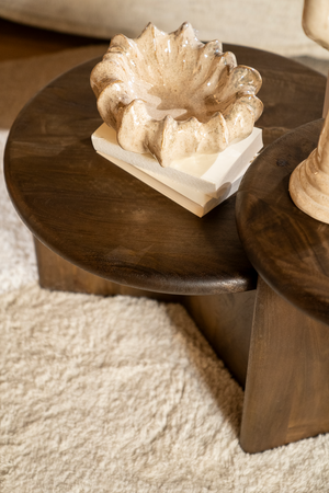 Round Wooden Coffee Table M | By-Boo Leoti | OROA.com