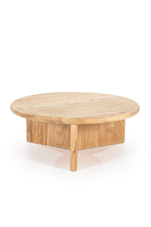 Round Wooden Coffee Table L | By-Boo Leoti | OROA.com