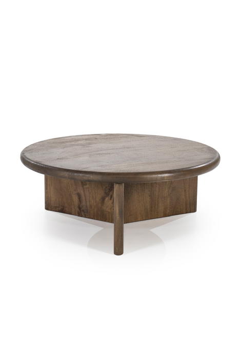 Round Wooden Coffee Table L | By-Boo Leoti | OROA.com