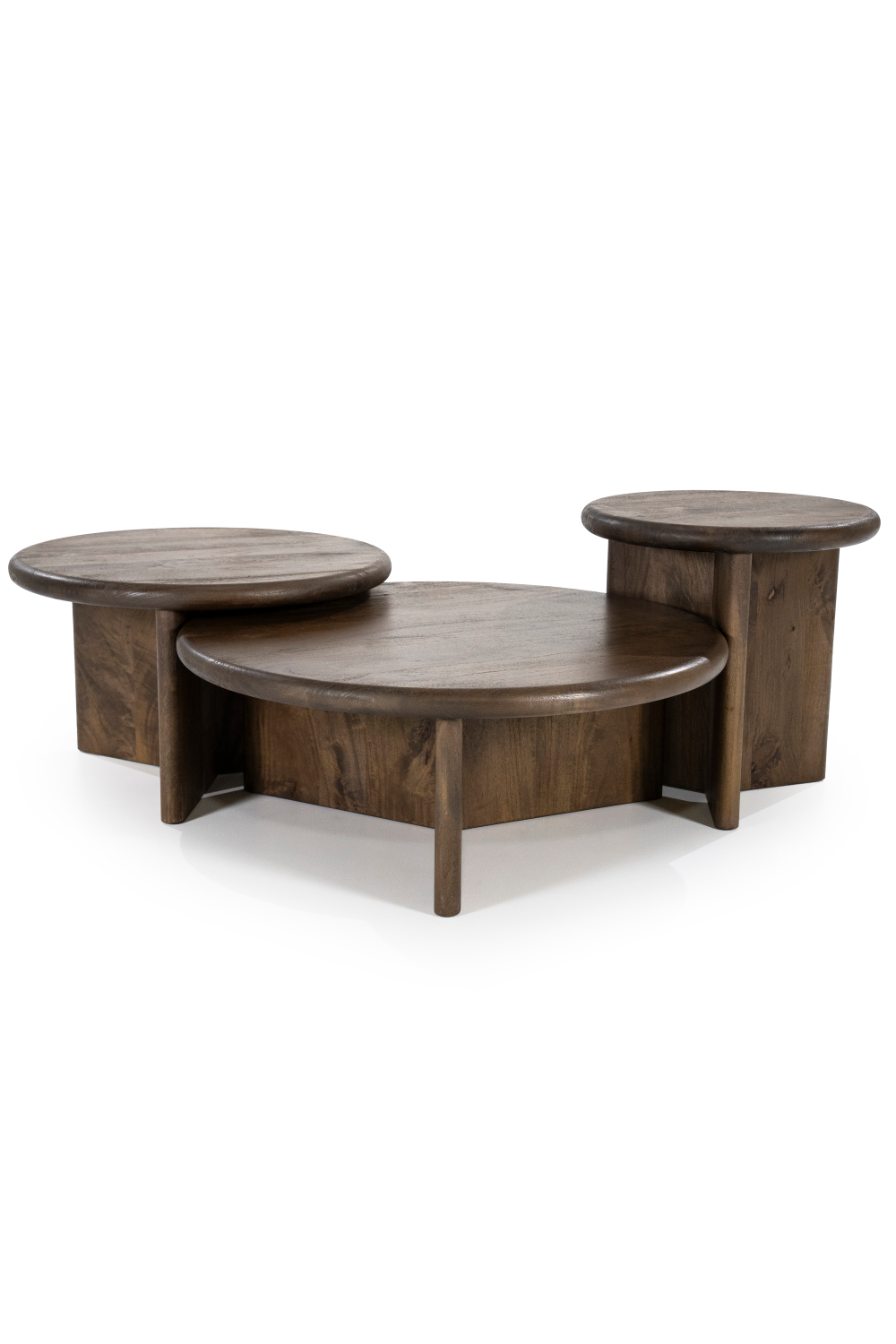 Round Wooden Coffee Table L | By-Boo Leoti | OROA.com