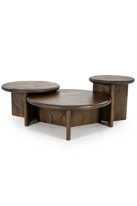Round Wooden Coffee Table L | By-Boo Leoti | OROA.com