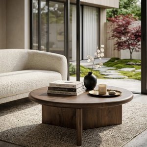   Round Wooden Coffee Table L | Oroa.com