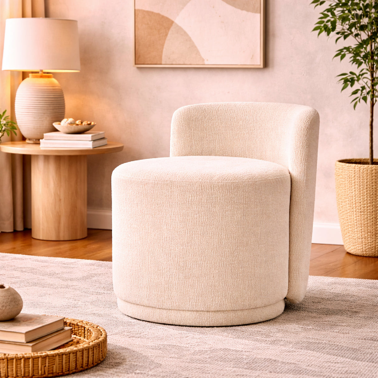   Fabric Round Accent Chair | Oroa.com