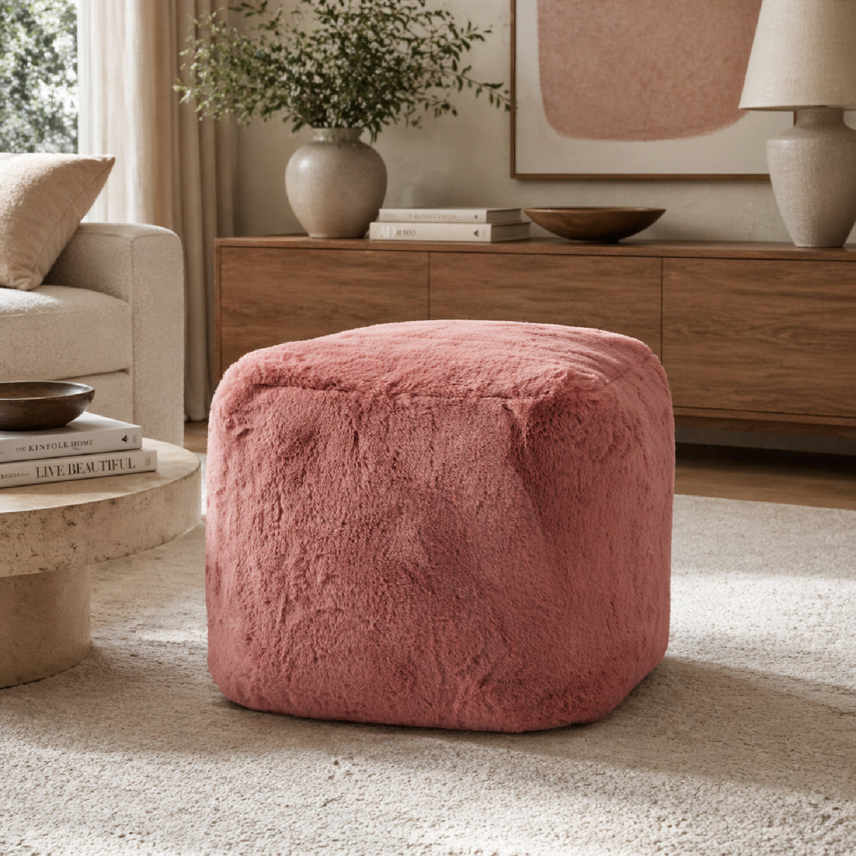   Soft Fabric Pouf | Oroa.com