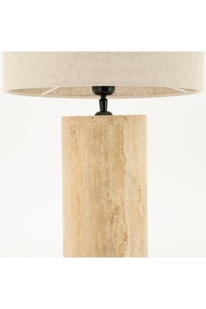 Cylindrical Travertine Table Lamp | By-Boo Amara | OROA.com