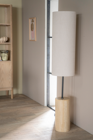 Cylindrical Travertine Table Lamp | By-Boo Amara | OROA.com