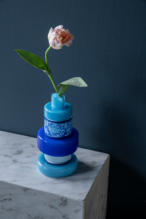 Stacked Glass Bud Vase | By-Boo Collars | OROA.com