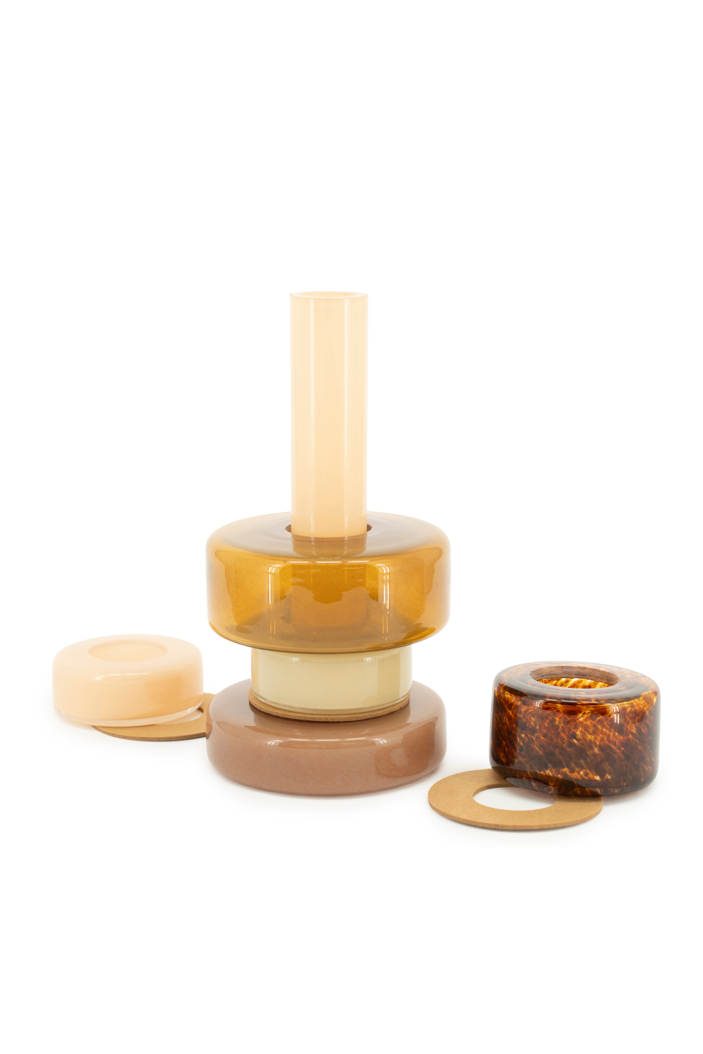 Stacked Glass Bud Vase | By-Boo Collars | OROA.com