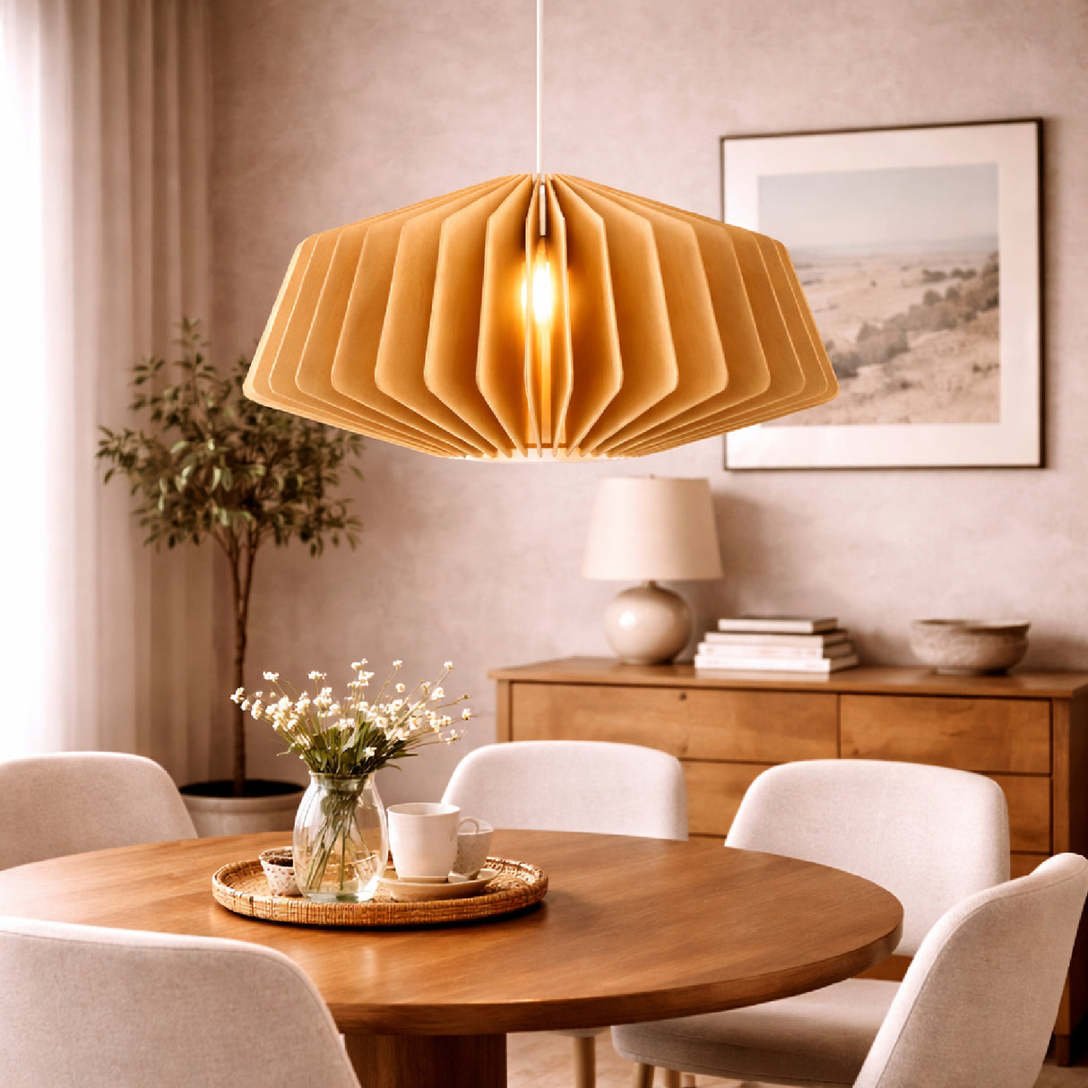   Wooden Sheet Pendant Lamp | Oroa.com