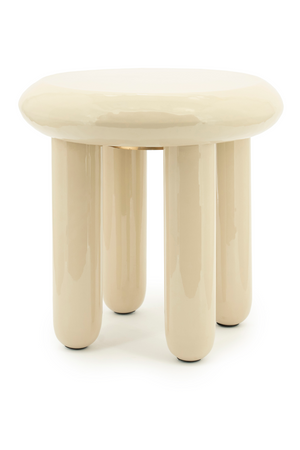 Glossy Iron Round Side Table | By-Boo Balloon | OROA.com