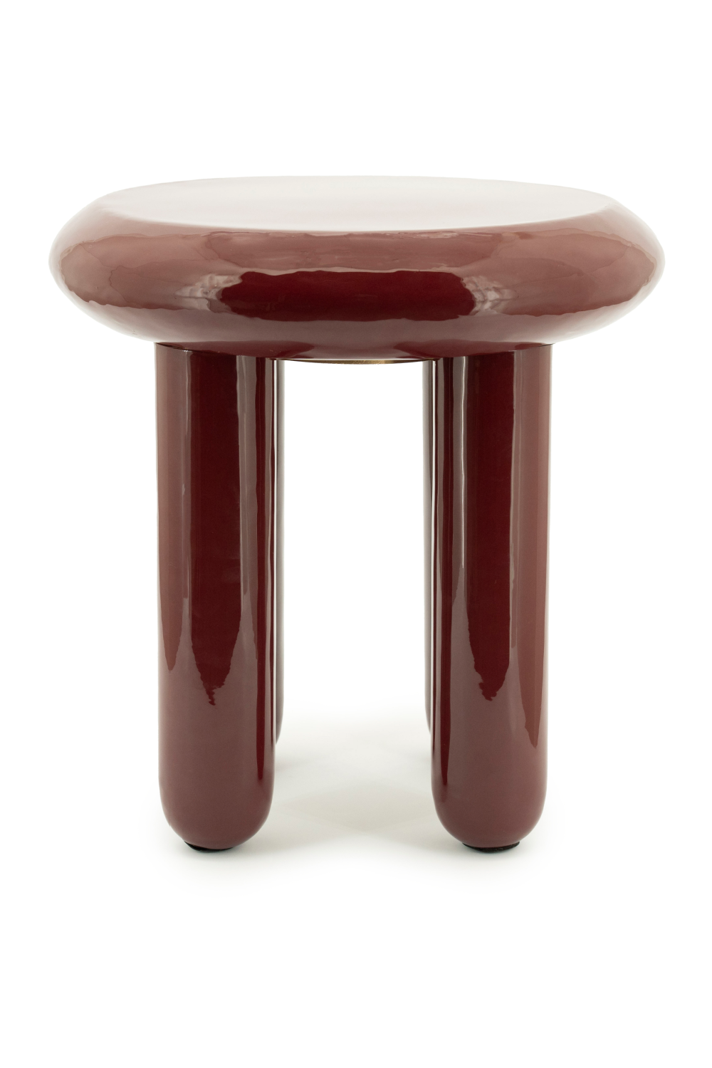 Glossy Iron Round Side Table | By-Boo Balloon | OROA.com