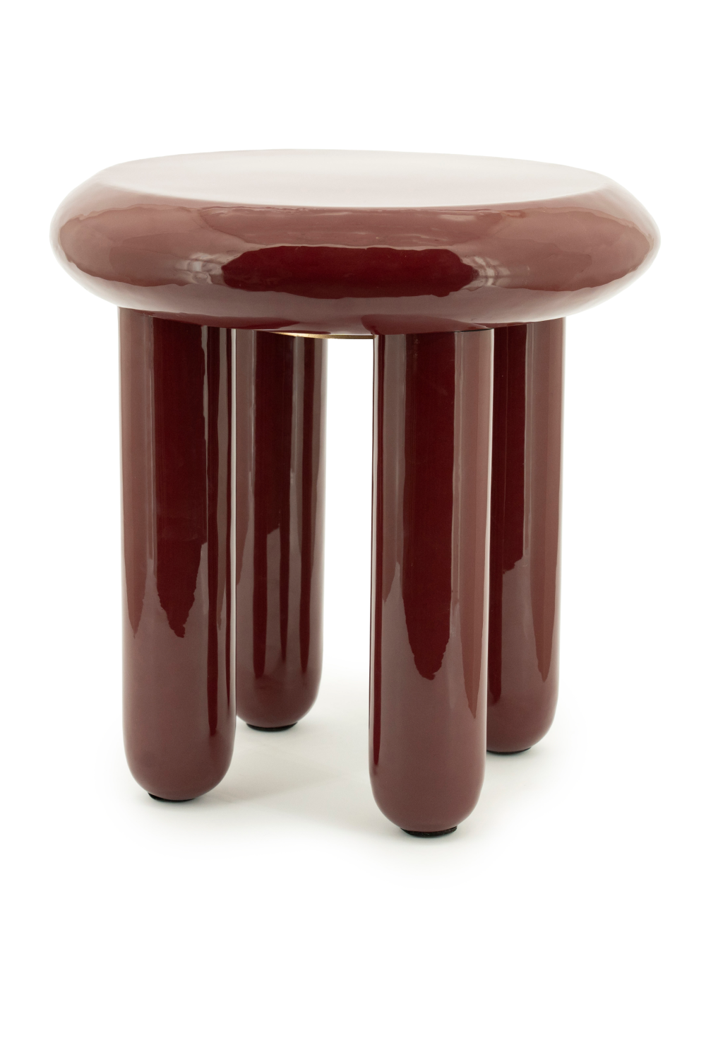 Glossy Iron Round Side Table | By-Boo Balloon | OROA.com