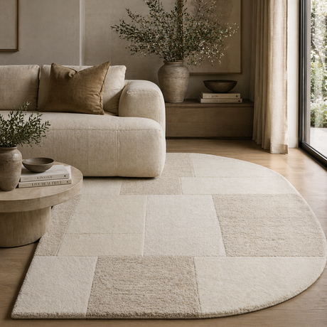   Geometrical Patterned Wool Carpet 6' x 9.5' | Oroa.com