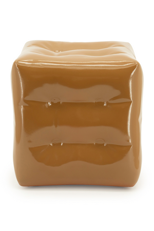 Glossy Crumpled Cube Stool | By-Boo Captives | OROA.com